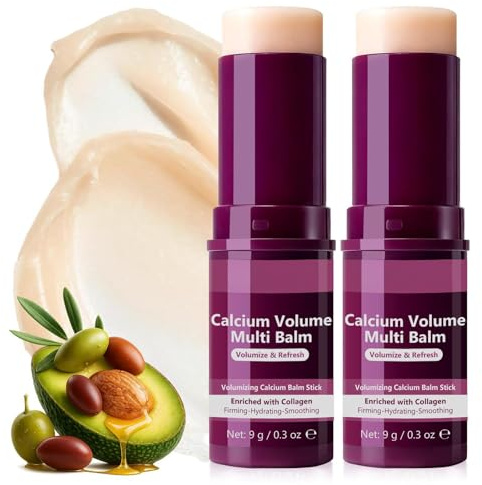 Calcium Volume Multi Balm,Calcium Multi Balm, crema di calcio anti-invecchiamento, anti-caduci, anti rughe, adatto per gli occhi, il viso, il collo (2)