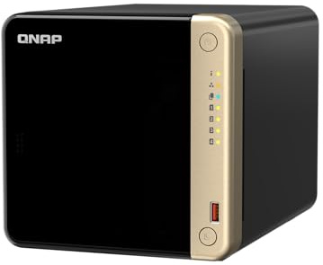 QNAP TS-464-8G-US 4 Bay High-Performance Desktop NAS with Intel Celeron Quad-core Processor, M.2 PCIe Slots and Dual 2.5GbE (2.5G/1G/100M) Network Connectivity (Diskless)