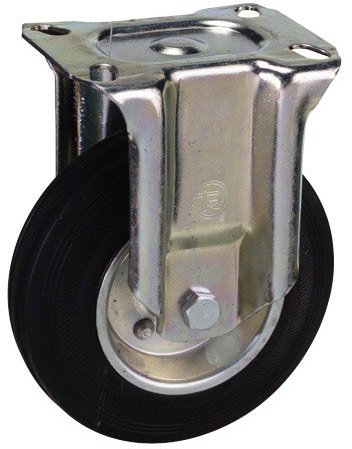 WOLFPACK LINEA PROFESIONAL 11110020 Rueda Industrial Goma Negra Fija 80 mm