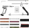 MusyVocay Aiguiseur de couteaux manuel professionnel 8 pierres à aiguiser, aiguiseur de couteaux avec design rotatif à 360° pour cuisine maison, meulage de pièces de précision