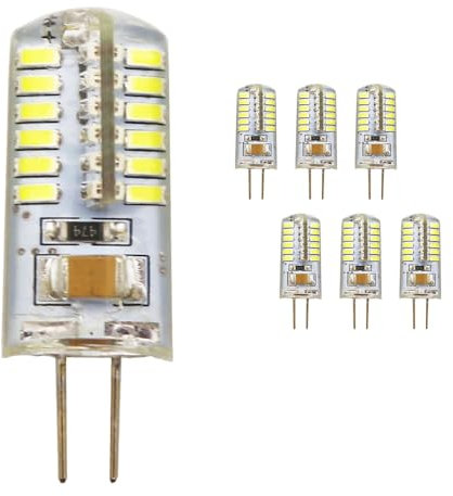G4 4W Bombilla LED 220V 230V Alta Potencia G4 350lm Lámpara 48 SMD 3014 Reemplazar Bombilla Halógena Durable Bajo Consumo de Energía Blanco Frío 6000K Ahorro de Energía Lámpara colgante (7 piezas)