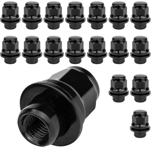 GAsuppply 20 x Tuercas de rueda I M12x1,5x37mm con asiento plano I Compatibles con 4Runner, Camry, Highlander, Prius, Sienna, Lexus CT200h, HS250h y GS450h