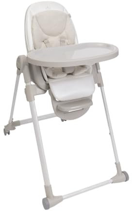 Chicco Polly Armonia Chaise Haute Bebé Évolutive, pour Enfants de 0 Mois à 40 kg, 9 Niveaux de Hauteur, 3 Positions d'Inclinaison, Repose-Pieds Réglables, Pliage compact, 4 Roues, Blanc