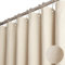 BTTN Duschvorhang Stoff Kleiner 120x180 cm, Leinen Textur Anti-Schimmel Wasserdichter Textil Duschvorhang mit 8 Haken, Moderne Luxus Waschbare Deko Ployester Duschvorhänge für Badewanne, Beige/Creme