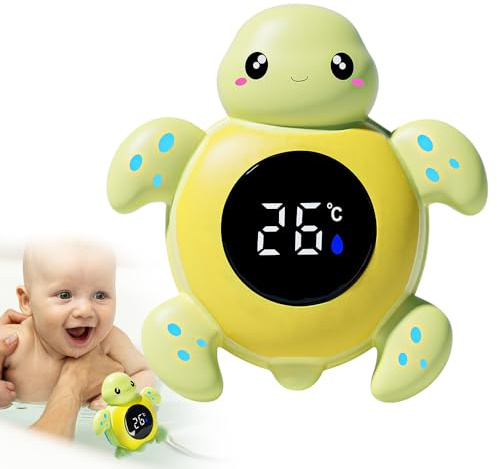 Foreverup Baby Bath Thermometer, Digital Waterproof Newborn Thermometer with Led Display, Floating Bath Toy for Baby Newborn