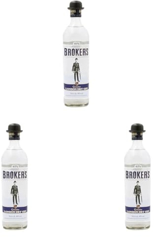 Broker's London Dry Gin, 70cl, ABV 40% (Pack of 3)