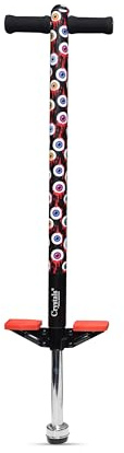 Pogo Stick Children Kids Boys Girls Light Adults Weight Exercise Outdoor Summer Fun Skull Bounce Design Up to 35kg (Irvine Eyes)