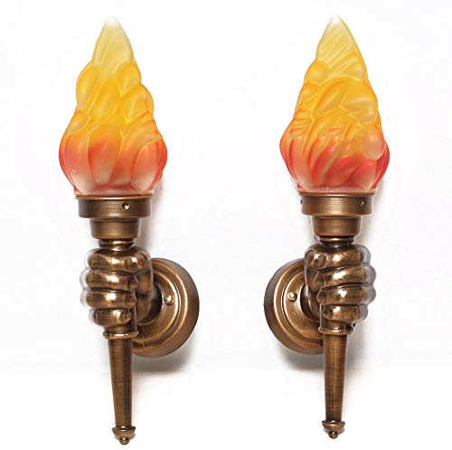 Lampada da Parete Industriale, Torcia Luminosa, 1 Paio -Pada da Terra Dalico, Appliquer Illuminaziinterna E27, Comodinor Camera da Letto, Corridoior Soggiorno, Accessori Decorativi/A