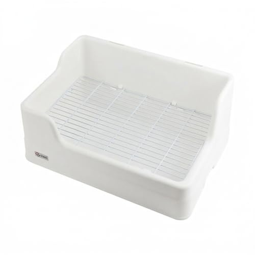 JISADER Anti Tip Toilet Rodent Litter Tray with Removable Pan, Large for Cage Training, Guard and Elastic Band Fixation for Small Pets, Modern (2172)