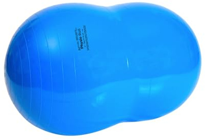 GYMNIC Physio Roll Doppelball max. Ø 70 cm/L 115 cm blau für Physiotherapie, ideal für Gleichgewichtsübungen, Koordination und therapeutische Unterstützung für Kinder, Erwachsene und Senioren