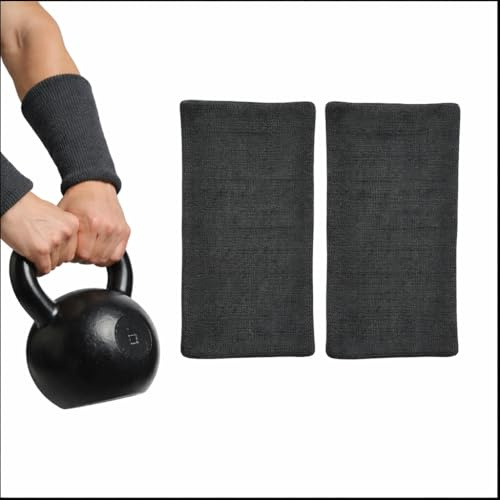 Kettlebell Wrist & Forearm Guards | Impact-Absorbing Wristbands for Kettlebell Training | Protects from Bruises | Breathable & Sweat-Wicking | Unisex Stretch Fit | One Size Fits All (Pair)