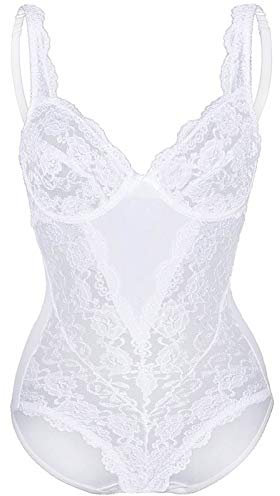 Sassa Damen Body 904, Gr. 46 (Herstellergröße: 95D), Weiß (Weiß 100)