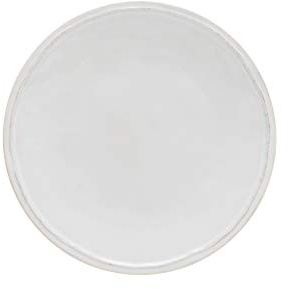 Casafina Ceramic Stoneware 9'' Salad Dessert Plate - Fontana Collection, White | Microwave & Dishwasher Safe Dinnerware | Food Safe Glazing | Restaurant Quality Tableware