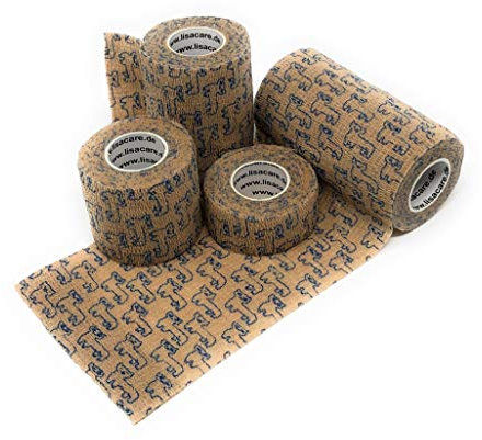 LisaCare Alpaka Pflaster Verbandsmaterial Selbsthaftend - Kohäsive Bandage Sportverband Fixierbinde Elastisch & Atmungsaktiv - 4er-Set 2,5-10cm breit (Alpaka)