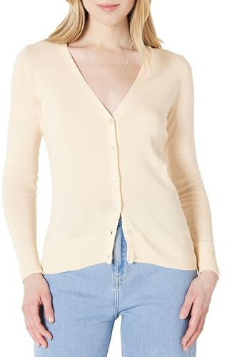 Amazon Essentials Pull Cardigan Léger Femme, Pêche Pâle, XL