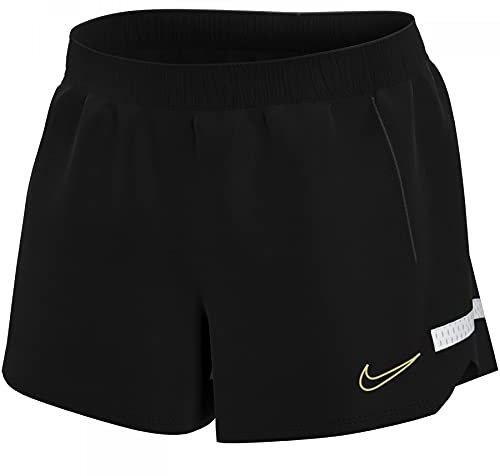 Nike Damen Short Dri-fit Academy, Black/White/White/Saturn Gold, CV2649-013, XL
