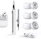 Ersatz-Ohrstöpsel für Airpods Pro 1/2 aufsätze mit Loch zur Geräuschreduzierung, Airpods Reinigungsset mit 3 Paar Silikon-Ohrstöpsel für Airpods Pro 2/1 die Ladehülle case, 3 Größen (S/M/L)-Weiß