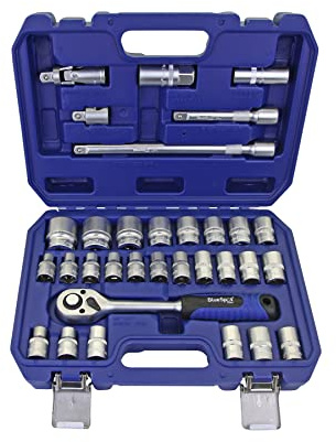 Blue Spot Tools 32 PCE 1/2 Hex & 12 Point Socket Set (8-32mm) (10-19mm)
