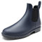 DREAM PAIRS Gummistiefel Herren Halbhoch Chelsea Boots Gummischuhe Herren Arbeitsschuhe Wasserdichte Stiefel,Size 42,Blau,SDRB2401M-E