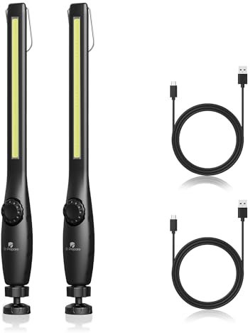 DR.PREPARE Lampada da Lavoro LED COB 700 Lumen Lampada di Ispezione Luce da Lavoro USB Ricaricabile Portatile Senza Fili Magnetica per Riparazioni Auto Casa Garage