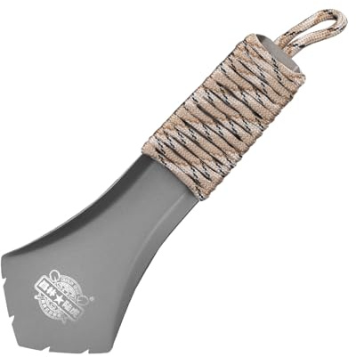 Ultraleichte BackpackingSchaufel TA2 Titan Campingschaufel für Outdoor-Wandercamping mit rutschfestem Handseil