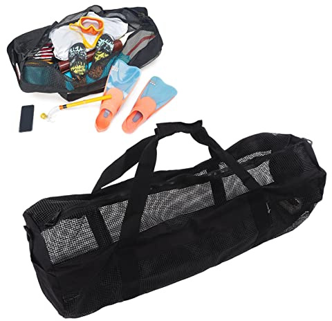 Culnflun Sac en Maille, Sac de Rangement en Maille pour plongée sous-Marine, Sac de Rangement en Maille Respirante de Grande capacité pour équipement de plongée sous-Marine,