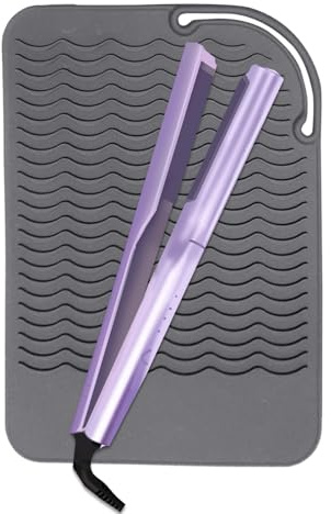 Esterilla de hierro para peinado, almohadilla de hierro portátil, almohadilla de resistencia térmica, alisador de pelo Perm Irons Silicone Mordeduras de aislamiento, protector de superficie de