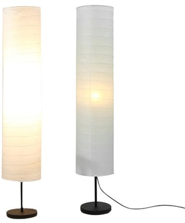 Cufaee ReispapierStehlampeSchirm, 37 Zoll Papier Bodenlampen Licht Zubehr, faltbarer Reispapier Lampen Ersatz schirm fr Wohnzimmer(Glhbirne nicht im Lieferumfang enthalten)