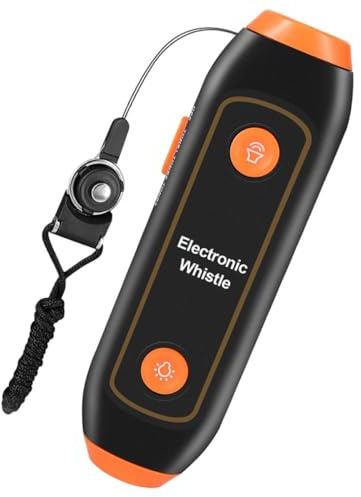 Mipcase Silbato Electrónico de Mano Tonos Cordón Silbato para Árbitros Entrenadores Luz LED Sos Camping Emergencias Control de Tráfico Deportes