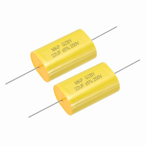 QUARKZMAN 2 Piezas Condensador Divisor De Frecuencia 22uF 250V Condensador De Audio Para Altavoces No Polarizado De Polipropileno MKP