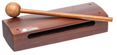 Fuzeau - 635 - Wood Block En Bois Pao Rose À 2 Tons Différents - Percussion Enfant Dès 3 Ans Pour Jouer Avec Le Rythme - Instrument Compact, Résistant, Sonore - Idéal Pour Éveil Musical