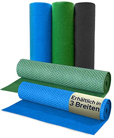 Tapis Gazon Synthétique PARK Bleu 2,00m x 3,00m Tapis Type Gazon Artificiel | Moquette d'extérieur au Mètre | Trois Couleurs et Tailles au Choix | Terrasse, Balcon