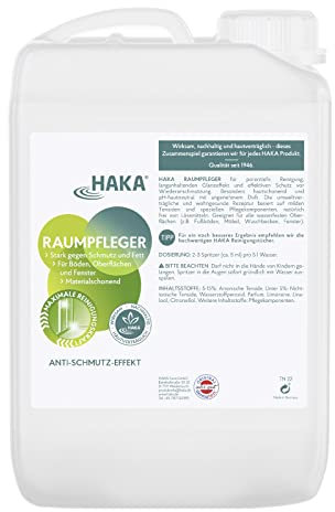 HAKA Raumpfleger I 3 L Kanister I Universalreiniger Hochkonzentriert I Fensterreiniger, Glasreiniger und Bodenreiniger I Allzweckreiniger für den Haushalt