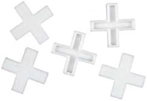 Connex Fliesenkreuze 3,0 mm - Praktisches Set mit 200 Stück - Aus robustem Kunststoff - weiß / Fliesenzubehör / Fliesenverlegehilfe / Fliesen-Abstandhalter / COX792007, Mehrfarbig