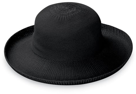 Wallaroo Hat Company Women’s Victoria Sun Hat – Ultra-Lightweight, Packable, Modern Style, Designed in Australia, Black