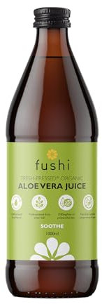 Fushi Organic Cold-Pressed Aloe Vera Juice 1000 ml | Ethical & Vegan Society Approved | Manufactured in the UK
