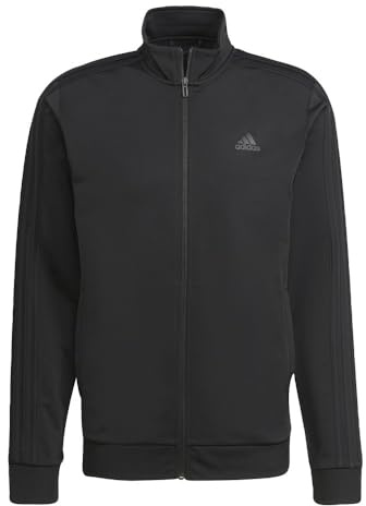 adidas Men's Warm-up Tricot Regular 3-stripes Track Jacket Black/Black XX-Large