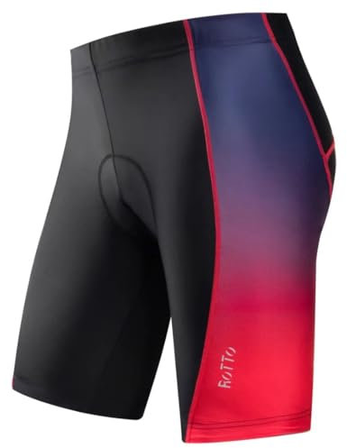 ROTTO Radlerhose Herren Fahrradhose Kurz Radhose Gepolstert Gemütlich stoßfeste