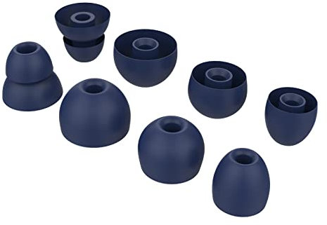 Toxaoii Lot de 8 embouts de rechange en silicone compatibles avec Beats by Dr Dre, Powerbeats Pro, Beats X, Urbeats (bleu marine)