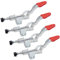 CEEYSEE 4 Stück Kniehebelspanner GH-301-AM Schnellspanner Kippklemme 50 kg Haltekraft Push Pull Action Knebelklemmen Quick Release Toggle Clamps für Maschinenbetrieb, Zimmerei （GH-301-AM）