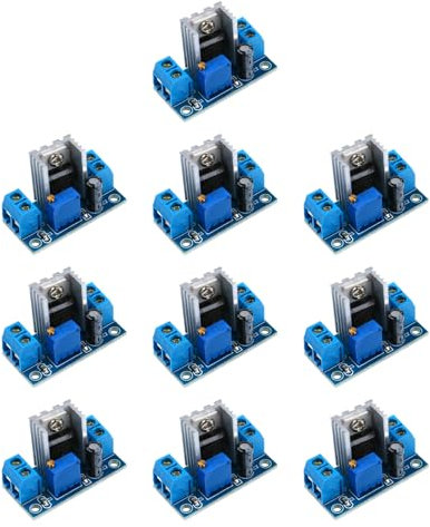 EC Buying 10Pcs LM317 DC Converter Step-Down Module Buck Step Down Circuit Board Module Linear Regulator LM317 Adjustable Voltage Stabilizer Power Board