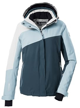 killtec Damen Skijacke/Funktionsjacke mit abzippbarer Kapuze und Schneefang KSW 26 WMN SKI JCKT, hell eisblau, 46, 43412-000