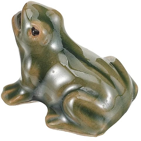 INOOMP Fontana Decorativa Ceramica Con Ranocchio Per e Cortili Design Naturale Per Decorazioni Esterni e Interni Per Balconi e Spazi Verdi