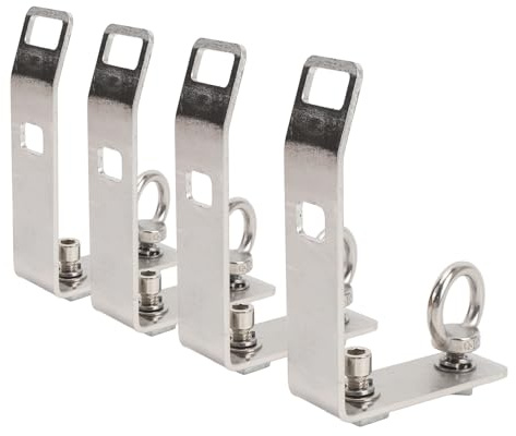 Eujgoov Paradas de Carga de Escalera, Soporte de Barra Transversal, Acero Inoxidable, Tragamonedas de Carga Segura Compatible para Accesorios de Rejilla para Equipaje