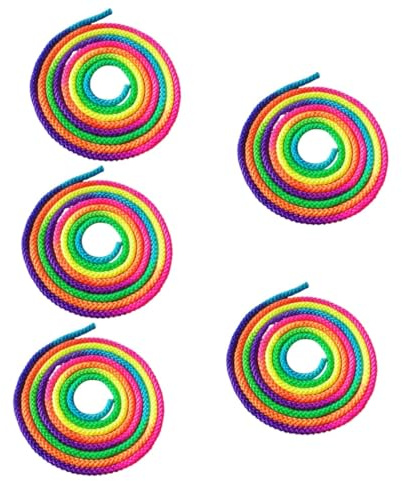 BAZEITFLOW 5 Cuerdas De Gimnasia Para Gruesas Para Entrenamiento En El Patio Multiusos Para Exteriores Trenzadas Deportivas De Fibra De Nailon