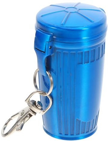 FUTUREORYY Cenicero Portátil de Bolsillo con Tapa Hermética Cenicero Compacto sin Humo para Exteriores y Coche para Uso Viaje y Bolso Color Azul Diseño Ligero y Práctico