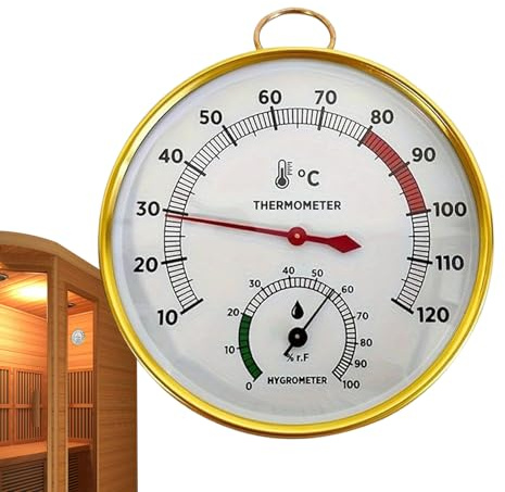 Medidor De Temperatura De Sauna: Monitor De Temperatura Y Humedad, Medidor Hidroeléctrico Portátil, Instrumentos De Medición De Sauna, Hidrotermógrafo Portátil Para Saun Interior, Casa, Habitación