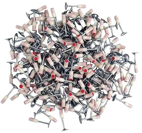 Nail Gun Nails for Concrete Nail Gun 7.3 Mm Mini Manual Steel Nail Gun Wall Fastening Rivet Tool Wall Fastening Cable Duct Fixing Device Nail Gun Accessories for Ceiling Cable (Nails, 100 Pcs)