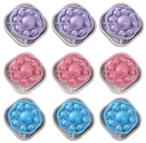 GXGM 9 Pezzi Acchiappa Peli Per Lavatrice, Filtri Per Pelucchi Riutilizzabili, Per Rimuovere Peli Di Animali E Detriti, Pratico Accessorio Per Il Lavaggio(Blu + Rosa + Viola)