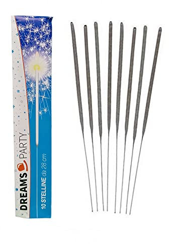60 Pezzi - SCINTILLE 28cm - FONTANINE fontane per Feste Matrimoni, Compleanno, Capodanno Natale, Party di Ogni Genere - Bastoncino Stelle filanti Ideali Come Decoro addobbo Feste Esterne